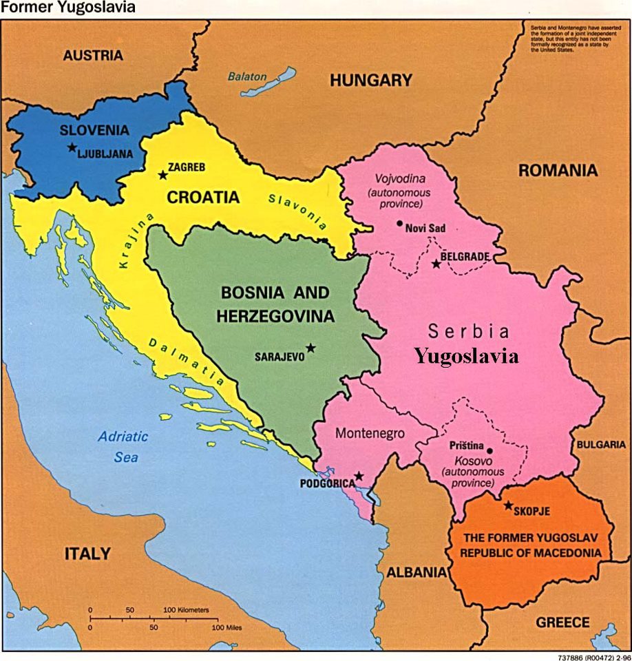 national geographic map of Yugoslavia